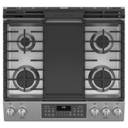 GE 30-inch Slide-in Gas Range with True European Convection Technology JGSS86SPSS