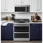 GE 30-inch Slide-in Gas Range with True European Convection Technology JGSS86SPSS