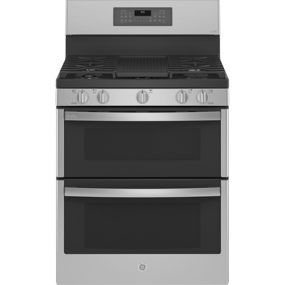 GE Profile 30-inch Freestanding Gas Range with True European Convection Technology PGB965YPFS