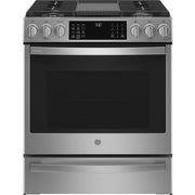 GE Profile 30-inch Slide-In Gas Range with No Preheat Air Fry PGS930YPFS