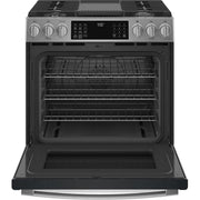 GE Profile 30-inch Slide-In Gas Range with No Preheat Air Fry PGS930YPFS