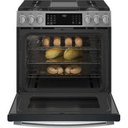 GE Profile 30-inch Slide-In Gas Range with No Preheat Air Fry PGS930YPFS