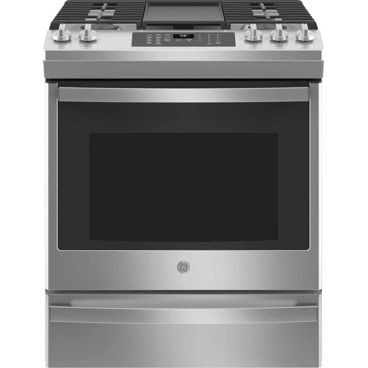 GE 30-inch Slide-in Gas Range with Convection Technology JGS760SPSS