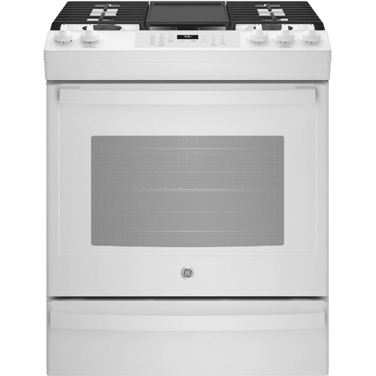 GE 30-inch Slide-in Gas Range with Convection Technology JGS760DPWW