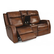 Flexsteel Mustang 1873-64PH Power Loveseat with Console and Power Headrests