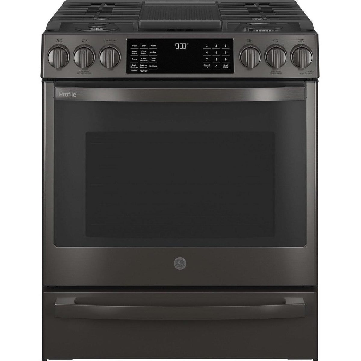 GE Profile 30-inch Slide-In Gas Range with No Preheat Air Fry PGS930BPTS