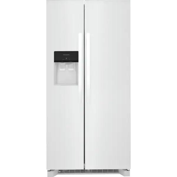 Frigidaire 33-inch, 22.2 cu.ft. Freestanding Side-by-Side Refrigerator with Ice and Water Dispensing System FRSS2323AW