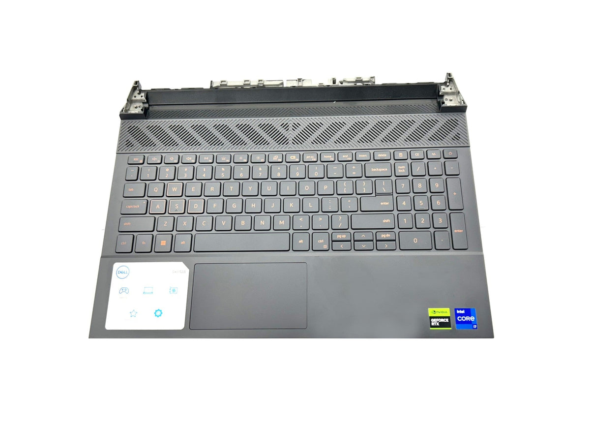 Dell 0144H Palmrest Upper Case Red Backlit Keyboard Assembly