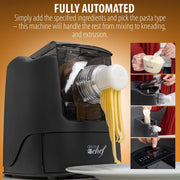 Deco Chef Automatic Pasta Maker, 13 Pasta Types, Ready in 15 Minutes, Dishwasher Safe