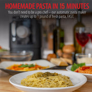 Deco Chef Automatic Pasta Maker, 13 Pasta Types, Ready in 15 Minutes, Dishwasher Safe