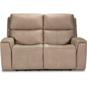 Flexsteel Jarvis 1828-60PH Power Reclining Loveseat with Power Headrests - Parchment