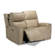 Flexsteel Jarvis 1828-60PH Power Reclining Loveseat with Power Headrests - Parchment