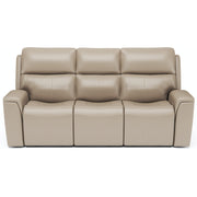 Flexsteel Jarvis 1828-62PH Power Reclining Sofa with Power Headrests - Parchment