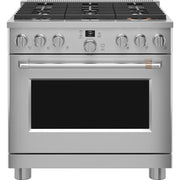 Café 36-inch Freestanding Dual-Fuel Range with 6 Burners C2Y366P2TS1