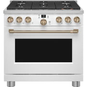 Café 36-inch Freestanding Dual-Fuel Range with 6 Burners C2Y366P4TW2