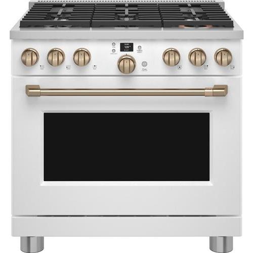 Café 36-inch Freestanding Dual-Fuel Range with 6 Burners C2Y366P4TW2