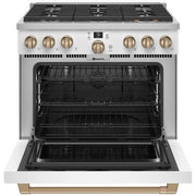Café 36-inch Freestanding Dual-Fuel Range with 6 Burners C2Y366P4TW2