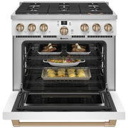 Café 36-inch Freestanding Dual-Fuel Range with 6 Burners C2Y366P4TW2