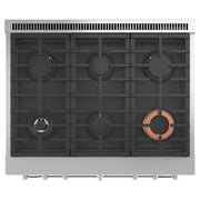 Café 36-inch Freestanding Dual-Fuel Range with 6 Burners C2Y366P3TD1