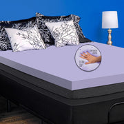 Deco Home 3-Inch Queen Memory Foam Mattress Topper with Lavender Scent Open Box