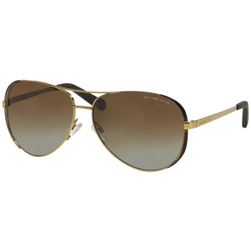 Michael Kors Chelsea Sunglasses - Gold-Dark Chocolate Brown / Brown Gradient Polarized