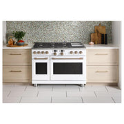 Café 48-inch Freestanding Dual-Fuel Range with 6 Burners and Griddle C2Y486P4TW2