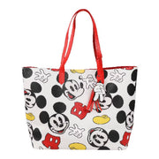 Bioworld Disney Mickey Mouse Face Shoes & Shorts 20" Tote Bag - White