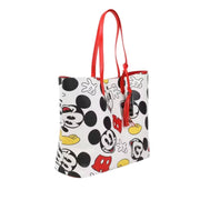 Bioworld Disney Mickey Mouse Face Shoes & Shorts 20" Tote Bag - White