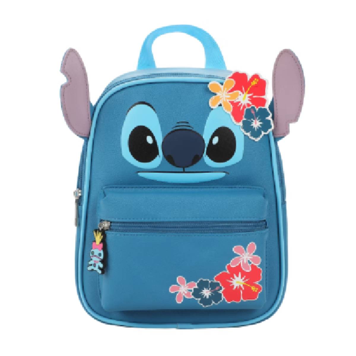Bioworld Disney Stitch Big Face Ears 10" Adult Mini Backpack - Blue