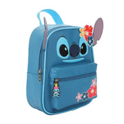 Bioworld Disney Stitch Big Face Ears 10" Adult Mini Backpack - Blue
