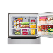 LG 33-inch, 24 cu.ft. Freestanding Top Freezer Refrigerator with Internal Water Dispenser LRTLS2403S
