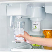 LG 33-inch, 24 cu.ft. Freestanding Top Freezer Refrigerator with Internal Water Dispenser LRTLS2403S