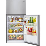 LG 33-inch, 24 cu.ft. Freestanding Top Freezer Refrigerator with Internal Water Dispenser LRTLS2403S