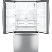 GE 33-inch, 24.8 cu. ft. French 3-Door Refrigerator with Internal Water Dispenser GNE25JYKFS