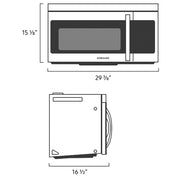 Samsung 30-inch, 1.6 cu.ft. Over-the-Range Microwave Oven with LED Display ME16A4021AS/AA