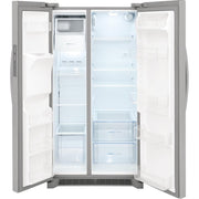 Frigidaire 36-inch, 25.6 cu.ft. Freestanding Side-by-Side Refrigerator with Water and Ice Dispensing System FRSS2633AS