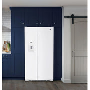 GE 36-inch, 25.3 cu. ft. Side-by-Side Refrigerator with Water and Ice Dispenser GSS25GGPWW