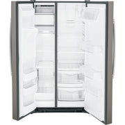 GE 36-inch, 25.3 cu. ft. Side-by-Side Refrigerator with Water and Ice Dispenser GSS25GMPES