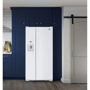 GE 33-inch, 23 cu. ft. Side-By-Side Refrigerator with Water and Ice Dispensing System GSS23GGPWW