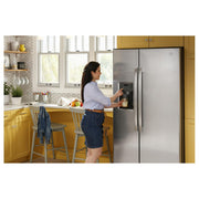GE 33-inch, 23 cu. ft. Side-By-Side Refrigerator with Water and Ice Dispensing System GSS23GYPFS