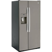 GE 33-inch, 23 cu. ft. Side-By-Side Refrigerator with Water and Ice Dispensing System GSS23GMPES