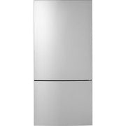 GE 32-inch, 17.7 cu.ft. Counter-Depth Bottom Freezer Refrigerator with LED Lighting GBE17HYRFS