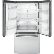 GE 33-inch, 17.5 cu.ft. Counter-Depth French 3-Door Refrigerator with External Water and Ice Dispensing System GYE18JYLFS