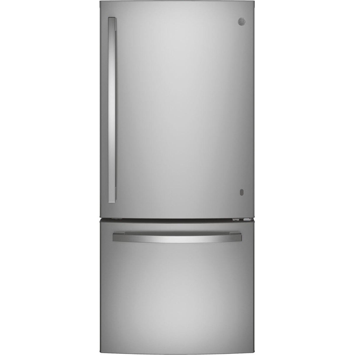GE 30-inch, 21 cu.ft. Freestanding Bottom Freezer with LED Lighting GBE21DYKFS