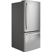 GE 30-inch, 21 cu.ft. Freestanding Bottom Freezer with LED Lighting GBE21DYKFS