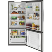 GE 30-inch, 21 cu.ft. Freestanding Bottom Freezer with LED Lighting GBE21DYKFS