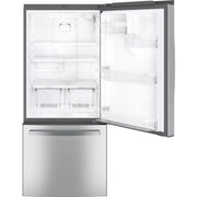 GE 30-inch, 21 cu.ft. Freestanding Bottom Freezer Refrigerator with Interior Ice Maker GDE21EYKFS