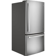 GE 33-inch, 24.8 cu.ft. Freestanding Bottom Freezer Refrigerator with Interior Ice Maker GDE25EYKFS