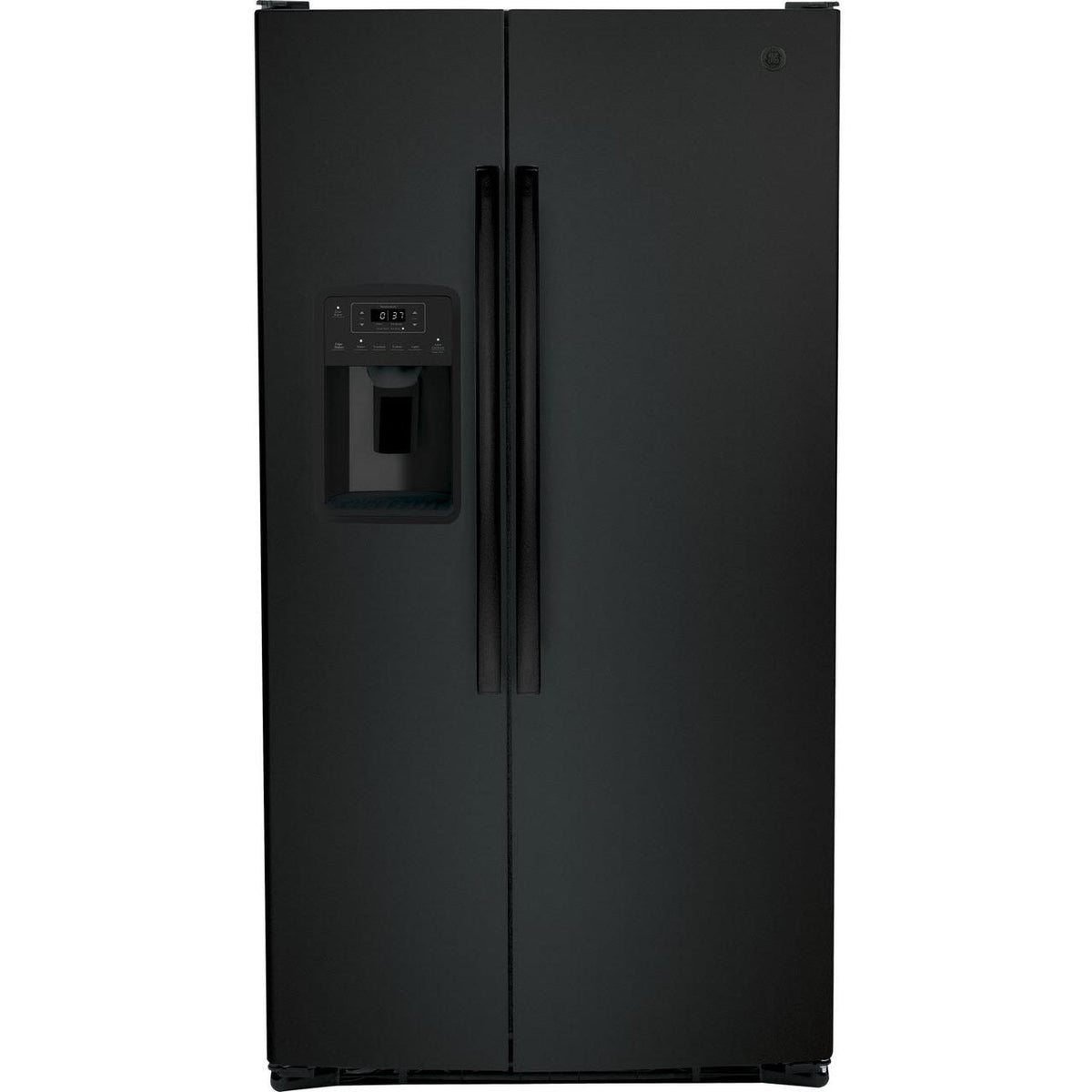 GE 36-inch 25.3 cu.ft. Freestanding Side-by-Side Refrigerator with LED Lighting GSE25GGPBB