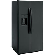 GE 36-inch 25.3 cu.ft. Freestanding Side-by-Side Refrigerator with LED Lighting GSE25GGPBB